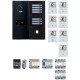 Pack GT vidéo 7 BP programmé avec platine façade noire satin 200459 - AIPHONE GTBV7EB