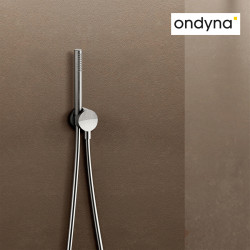 Ensemble Applique Prise D'Eau Douchette Flexible Piega Inox Brossé - CRISTINA ONDYNA PD61028