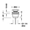 Bonde SIMPLE‑RAPID Ø 63 mm CLIC‑CLAC - TRES 13454010