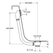 VIDAGE BAIGNOIRE RETRO UP & DOWN CHROME - CRISTINA ONDYNA VUP4551