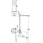 Kit de douche encastré Rapid-Box Noir métallisé - TRES 21128005KM 