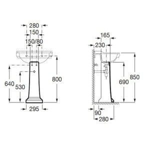 Colonne Pour Lavabo CARMEN - ROCA A3370A0000