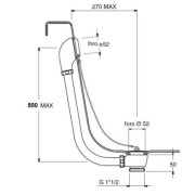 VIDAGE BAIGNOIRE RETRO A CHAINETTE LAITON CHROME - CRISTINA ONDYNA VR45651