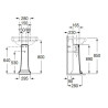 Colonne Pour Lavabo Noir CARMEN - ROCA A3370A0560