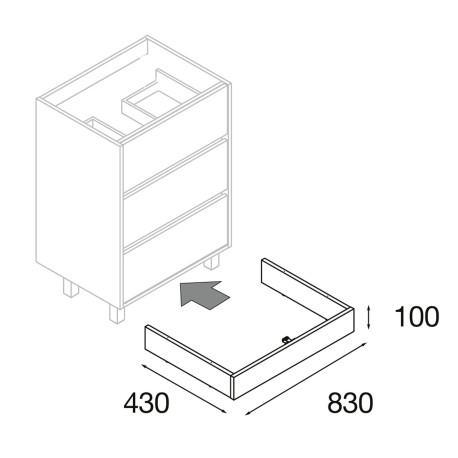 PLINTHE ARENYS BLBR 830x430x100 - SALGAR 87489 