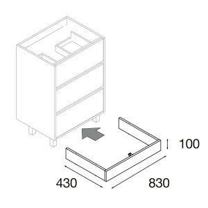 PLINTHE ARENYS BLBR 830x430x100 - SALGAR 87489 