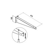 Support réglable pour plans de toilette COMPAKT (2ud)  415 x 105 mm - SALGAR 26196 