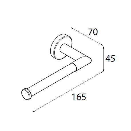 Porte-rouleau sans couvercle Lissy Blanc Mat - SALGAR 91245