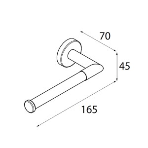 Porte-rouleau sans couvercle Lissy Blanc Mat - SALGAR 91245