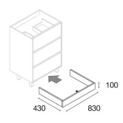 PLINTHE ARENYS BLBR 830x430x100 - SALGAR 87489 