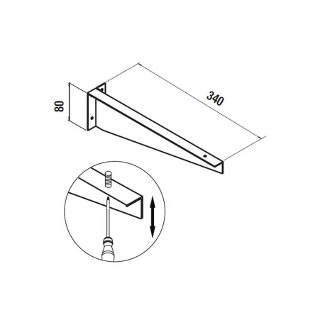 Support réglable pour étagère COMPAKT (2ud)  340 x 80 mm - SALGAR 26197 