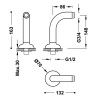 Colonnettes pour robinet de baignoire Acier - TRES 24287101AC