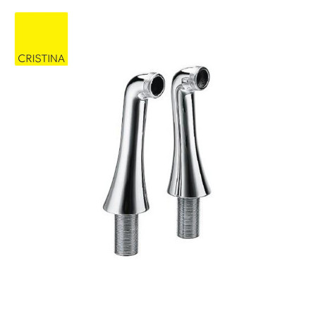 2 colonnettes hautes 130 mm Chrome - CRISTINA ONDYNA CH16051