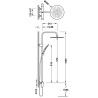 Ensemble mitigeur mural à 2 voies pour douche Chrome - TRES 28119101 