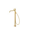 Mitigeur sur pied pour baignoire et douche1 colonne verticale Or 24K - TRES 26247005OR 