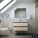 Meuble SPIRIT 900 2 tiroirs métalliques chêne naturel897 x 540 x 450 mm - SALGAR 90945
