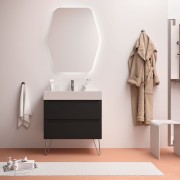 Meuble MONTERREY 800 2 tiroirs métalliques BLACK VELVET 797 x 540 x 450 mm - SALGAR 91040 