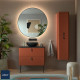 Meuble de salle de bain 2 tiroirs UNIIQ 800 TERRACOTA - SALGAR 96633
