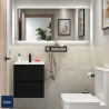 Meuble salle bain FUSSION LINE 500 fond 35 2 tiroirs BLACK VELVET 497x540x350mm - SALGAR 96705 