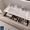 Plan vasque VILNA 1205 un vasque, deux robinet, MINERALsolID MAT 1205x460x15mm - SALGAR 97046