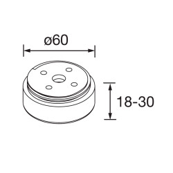 Ensemble de 4 pieds chrome 20 mm - SALGAR 97257 