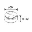 Ensemble de 4 pieds chrome 20 mm - SALGAR 97257 