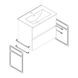 Structure métallique LLOYD BASSE blanc mat 345 x 16 x 475 mm - SALGAR 97718 