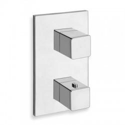 FACADE EXTERNE QUADRI LAITON THERMOSTATIQUE 3 SORTIES CHROME - CRISTINA ONDYNA XQ85351