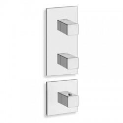 FACADE EXTERNE QUADRI 2 SORTIES POUR MECANISME PD70200 CHROME - CRISTINA ONDYNA XQ88251