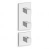 FACADE EXTERNE QUADRI 2 SORTIES POUR MECANISME PD70200 CHROME - CRISTINA ONDYNA XQ88251