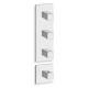 Façade externe thermostatique encastrée 3 sorties chromée QUADRI - CRISTINA ONDYNA XQ88351