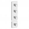 Façade externe thermostatique encastrée 3 sorties chromée QUADRI - CRISTINA ONDYNA XQ88351