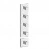 FACADE EXTERNE QUADRI 4 SORTIES POUR MECANISME PD70400 CHROME - CRISTINA ONDYNA XQ88451