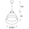 Luminaire suspendu métallique PARA 380 Noir - SLV 165359