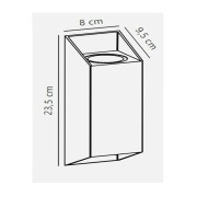 NICO SQUARE 22 Applique murSQUARE 22 Applique murale Anthracite NICO - NORDLUX 2218221050ale Anthracite GU10 - NORDLUX  22182210