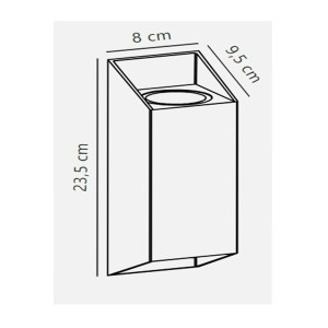 NICO SQUARE 22 Applique murSQUARE 22 Applique murale Anthracite NICO - NORDLUX 2218221050ale Anthracite GU10 - NORDLUX  22182210