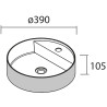 Vasque a poser BICA solid surface BICOLORE - SALGAR 97648