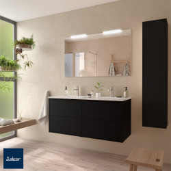 Meuble Vasque OPTIMUS 120cm BLACK SATIN - 104617 SALGAR