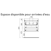 Meuble de salle de bain SPIRIT 600 2 tiroirs White Cotton - SALGAR 96400