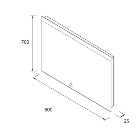 Miroir horizontal lumière led ORLEANS 800 - SALGAR 97597