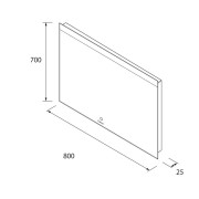 Miroir horizontal lumière led ORLEANS 800 - SALGAR 97597