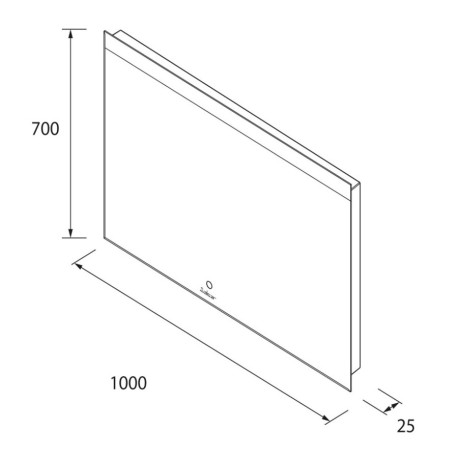 Miroir horizontal lumière led ORLEANS 1000 - SALGAR 97599