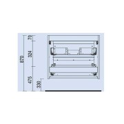 Meuble de salle de bain SPIRIT 600 2 tiroirs BLACK VELVET - SALGAR 96416