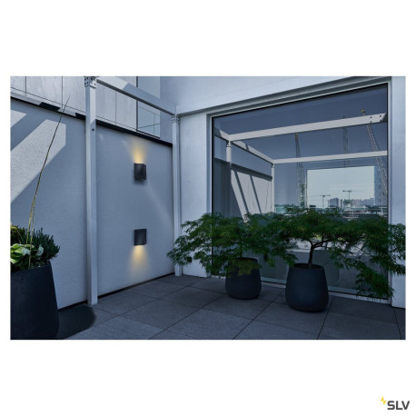Appliques extérieures LED VILUA L applique extérieure anthracite LED 16W 3000K IP54 - SLV 1002504 