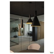 Suspensions PHELIA 30 suspension intérieure Ø 28 cm noir/doré E27 23W max - SLV 1002950 