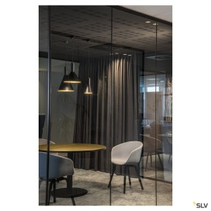 Suspensions PHELIA 10 suspension intérieure Ø 13 cm noir/doré E27 23W max - SLV 1002951 