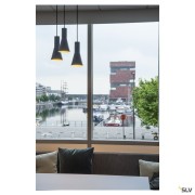 Suspensions PHELIA 10 suspension intérieure Ø 13 cm noir/doré E27 23W max - SLV 1002951 