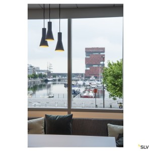 Suspensions PHELIA 10 suspension intérieure Ø 13 cm noir/doré E27 23W max - SLV 1002951 