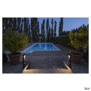 Bornes Extérieures LED FLATT 65 borne extérieure anthracite LED 97W 3000K/4000K IP65 - SLV 1002956 