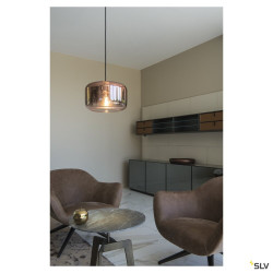 Suspensions PANTILO 28 suspension intérieure cuivre E27 15W max câble nu sans patère - SLV 1003007 